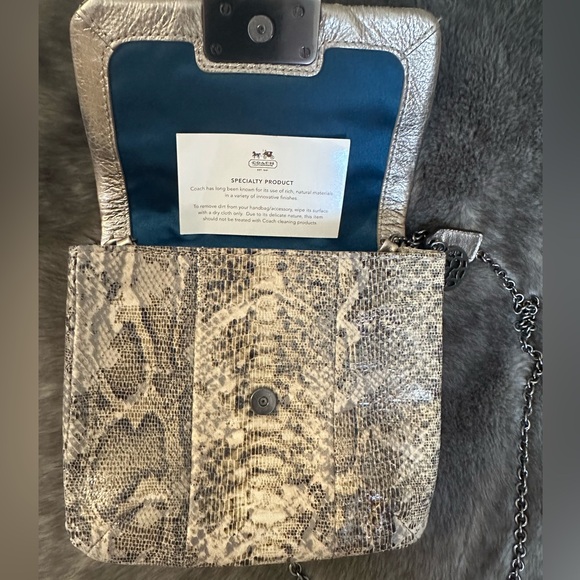 Coach Python Snakeskin Leather Shoulder Crossbody - Picture 6 of 8